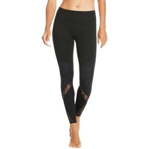 Fabletics Black Clover Lace Workout Leggings